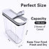 Set, 4L/135.2oz, 2PCS FreshKeeper Cereal Containers Storage Airtight Food Storage Container with Lid BPA-FREE Plastic