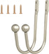 Curtain Holdback, 4 Pcs Wall Mounted Heavy Duty Metal Drapery Tiebacks with Screws, Decorative Window Holder