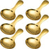 Short Handle Spoons Set of 6, 3.5 Inches Stainless Steel Mini Salt Spoons for Dessert, Tea, Coffee, Cake