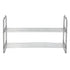 Two-Tier Chrome Shoe Rack - Stackable Storage Solution