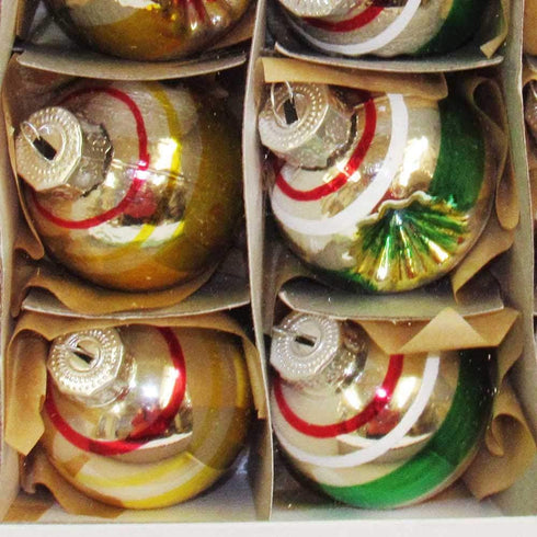 Kurt Adler 30mm Solid and Reflector Glass Ball Ornament Set - 16 Piece