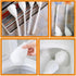 KALLORY 4pcs Toilet Brush Set - White Soft Swab Toilet Bowl Mop, Scrubber Cleaning Brush for Home Washroom