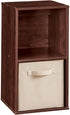 ClosetMaid Cubeicals 2-Cube Storage Shelf Organizer, Stackable or Wall-Mountable, Easy Assembly, Dark Cherry Finish