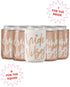 xo, Fetti Bachelorette Party Bride Vibes Can Cooler - White + Rose Gold, 10 Count, Bridal Shower Decoration