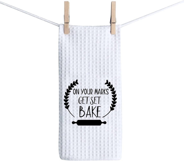 ZJXHPO Get Set Bake Towel, British Baking Show Inspired Kitchen Gift for Bake Lovers