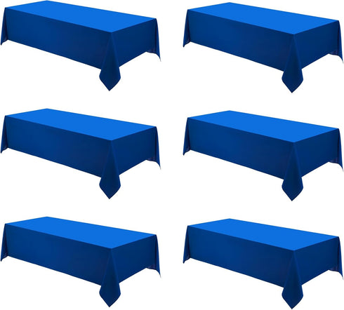 Rectangle Tablecloths 60x120 Inch 6 Pack Royal Blue Tablecloth for 6ft Washable