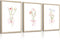 Pouydmi Girl Flower Bow Wall Art Coquette Pink Floral Canvas Wall Decor Nursery