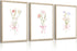 Pouydmi Girl Flower Bow Wall Art Coquette Pink Floral Canvas Wall Decor Nursery