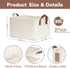 CHICVITA Large Storage Bins, 2-Pack for Organizing, Closet Storage Baskets, 16 ¾" L x 11" W x 9 ¾" H, Beige