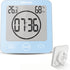 BALDR Digital Shower Clock - Blue Water-Resistant Countdown Timer with Temperature and Humidity