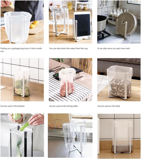 Kitchen Stand Holder, Plastic Bag Drying Rack, Multifunctional Countertop Cups Bottles Drying Rack for Plastic Bags