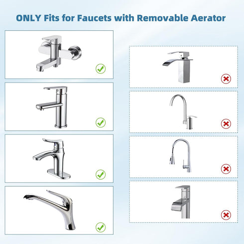 iFealClear Dishwasher Faucet Adapter, Portable Washer & Dishwasher Snap Aerator Adapter, Chrome 2 Pack for