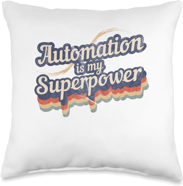 Superpower Design Automation Throw Pillow, 16x16, Multicolor