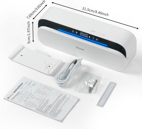 360 100M 5-Slot iHave Toothbrush Sanitizer Holder with Disinfection, Mold & Odor Removal | Auto-Cycle UVC, Ions & Fan