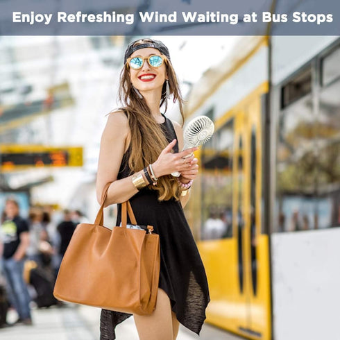 EasyAcc Handheld Fan, Powerful Quiet Portable Fan with 4 Speed, 17H Battery Operated for Travel
