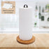 Black Wood Paper Towel Holder, Free-Standing Countertop Kitchen Towel Holder with Non-Slip Base