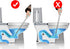 Samshow Toilet Plunger with Stainless Steel Handle and Wall Hook, Designed for Siphon-Type Toilet Pipe