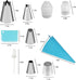 Cake Piping Set for Baking with Reusable Bags and Tips, Decorating Supplies for Cupcake, Cookie Icing.