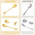 20 Pack 4.7 Inch Gold Stainless Steel Leaf Coffee Spoons for Dessert, Stirring, Mixing