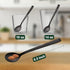 Espresso Spoons 6 PCS, Coffee Spoons 6.5 Inches with Anti Slip Striped Handle, 18/8 Stainless Steel Tea Spoons Set Serving for Ice Cream Dessert, Matte Black