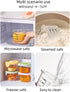 yaocoral 2 Pack 6 OZ Mini Glass Food Storage Containers with Lids,Small Food Jars Clear Glass Container