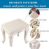 HFCNMY Rectangle,4 Pack Counter Stool Covers Stretch Rectangle Bar Stool Covers Jacquard Vanity Stool Cover Washable