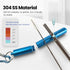 Cruise Ship Essentials 4-Pack Reusable Collapsible Stainless Steel Straws with Aluminum Case, Cleaning Brush