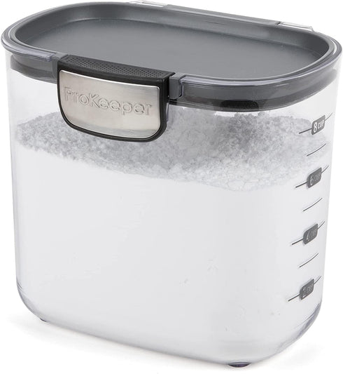 Set 2- Set 1.4-Quart) Progressive International ProKeeper+ Clear Plastic Airtight Food Baker's Kitchen Storage