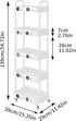 5-Tier Laiensia Rolling Cart with Wheels,Multifunction Utility Storage Carts, Kitchen Storage Organizer,Mobile Shelving