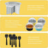 Disposable Ramekins, Gold 30pcs 5oz Mini Aluminium Foil Baking Cups with Lids, 30 Spoons