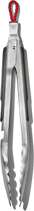 OXO 10.5in Stainless Steel Tongs with Bottle Opener for Outdoor Cooking