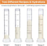 Risecret Set Sourdough Aliquot Jar with Pump and Stand, Dough Rise Measuring Tube for Bread Baking, Transparent Acrylic