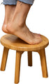 GOBAM Bamboo Step Stool - 7.3 inches Sturdy Foot Stool for Adults and Kids, Portable Wooden Stool for Kitchen and