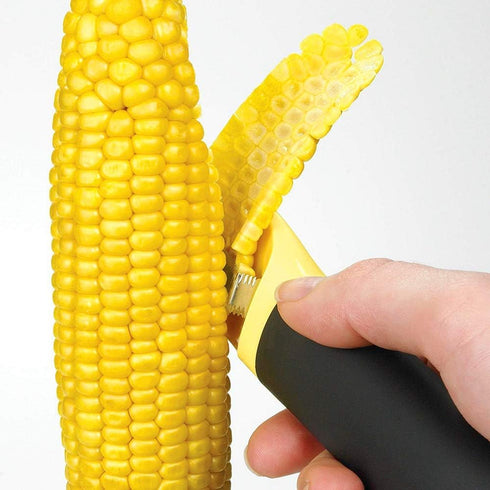 Good Grips Corn Peeler, Kitchen Corn Stripper Knife, Serrated Vertical Blade Remover