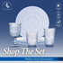 Yungala Blue Glassware Set of 6 Small Dishwasher Safe Colored Glasses, Matching Highball and Wine Glasses Available