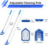 Lalafancy Bathroom Scrubber: 46'' Long Extendable Handle 2-in-1 Tub & Tile Cleaning Brush with Interchangeable Head