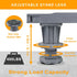 Mini Fridge Stand Adjustable Universal Base, 4 Strong Feet Washer Dryer Pedestal for Refrigerator, Grey