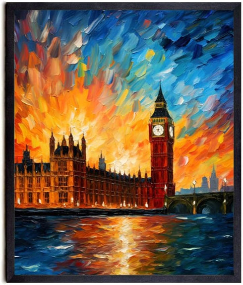Bestbuddy Pet 11X14 Unframed Starry Night Van Gogh Inspired Art Print Poster, London Landmark Decor