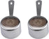 Honey Bear Kitchen 1/4 Cup Measuring Scoop Cups v2 - Polished Stainless Steel (Set of 2)