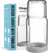 Wikapy Bedside Water Carafe and Glass Set With Silicone Coaster for Nightstand,