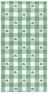 senya St. Patrick's Day Hand Towels, Green White Gingham Pattern, Highly Absorbent for Bathroom - Shamrocks