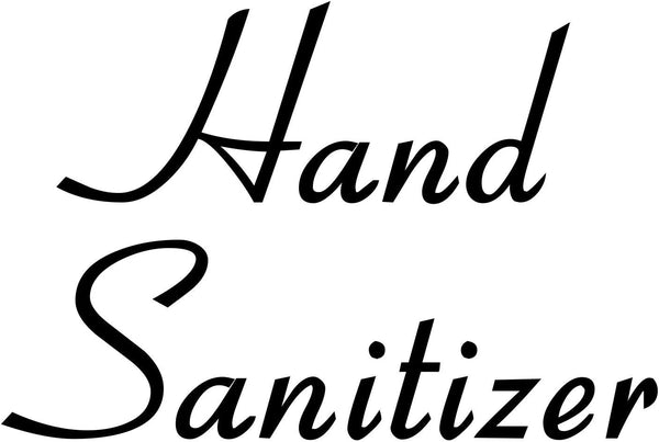 Hand Sanitizer 4.5w x 3h Label | Bathroom Organization | Die Cut