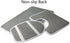 UNICEU 3 Piece Bathroom Rug Set, Grey White Marble, Machine Washable, Non Slip Microfiber