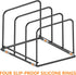 Kitchen Cabinet Organizer, Steel Cookware Holder with 3 Slots for Baking Tray and Chopping Board Storage