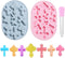 OURASHERO 2pcs Silicone Cake Fondant Mold, Cross Shape Cupcake Topper with Liquid Dropper for Baby Shower Party Supplies