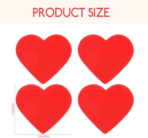 minkissy Red Heart Magnet Fridge Magnets, 40pcs Heart Shape Refrigerator Decors for Household Accessory
