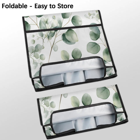 Large Eucalyptus Leaves Blender Cover, Waterproof Stand Dust Covers for Kitchen Mixer with Top Handle Pockets