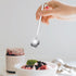 Christmas Silver Dessert Spoons, 6 Pieces Small Stainless Steel Flatware with Decorative Pendants for Coffee and Tea