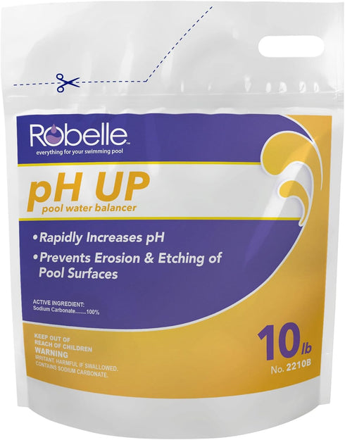 Robelle 10-Pounds Premium pH Up for Pools, 100% Sodium Carbonate
