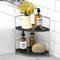 kaileyouxiangongsi Kitchen Spice Rack Standing Shelf, 2-Tier Corner Storage Shelf, Bathroom Countertop Organizer,